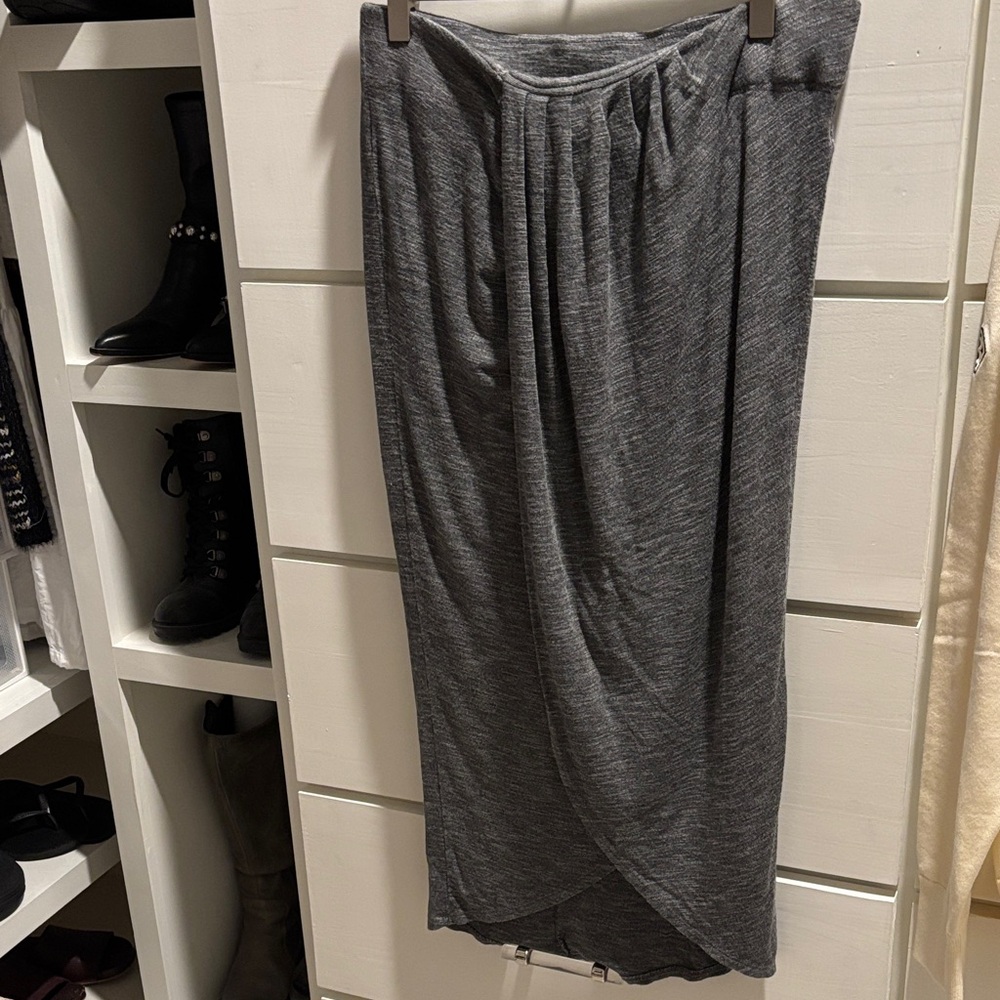 dolan Anthropologie Charcoal Gray Midi Skirt Sz M